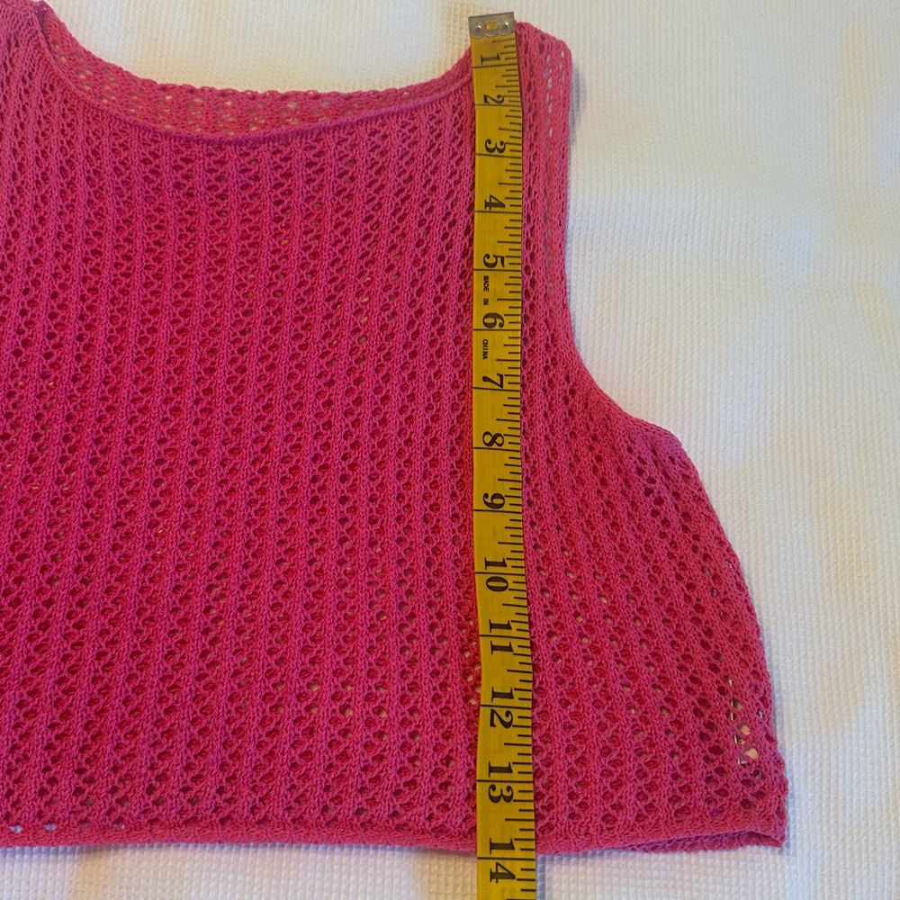 Cover up 2 pieces pink top and Skirt with Side Slip Size Small - Picture 10 of 12